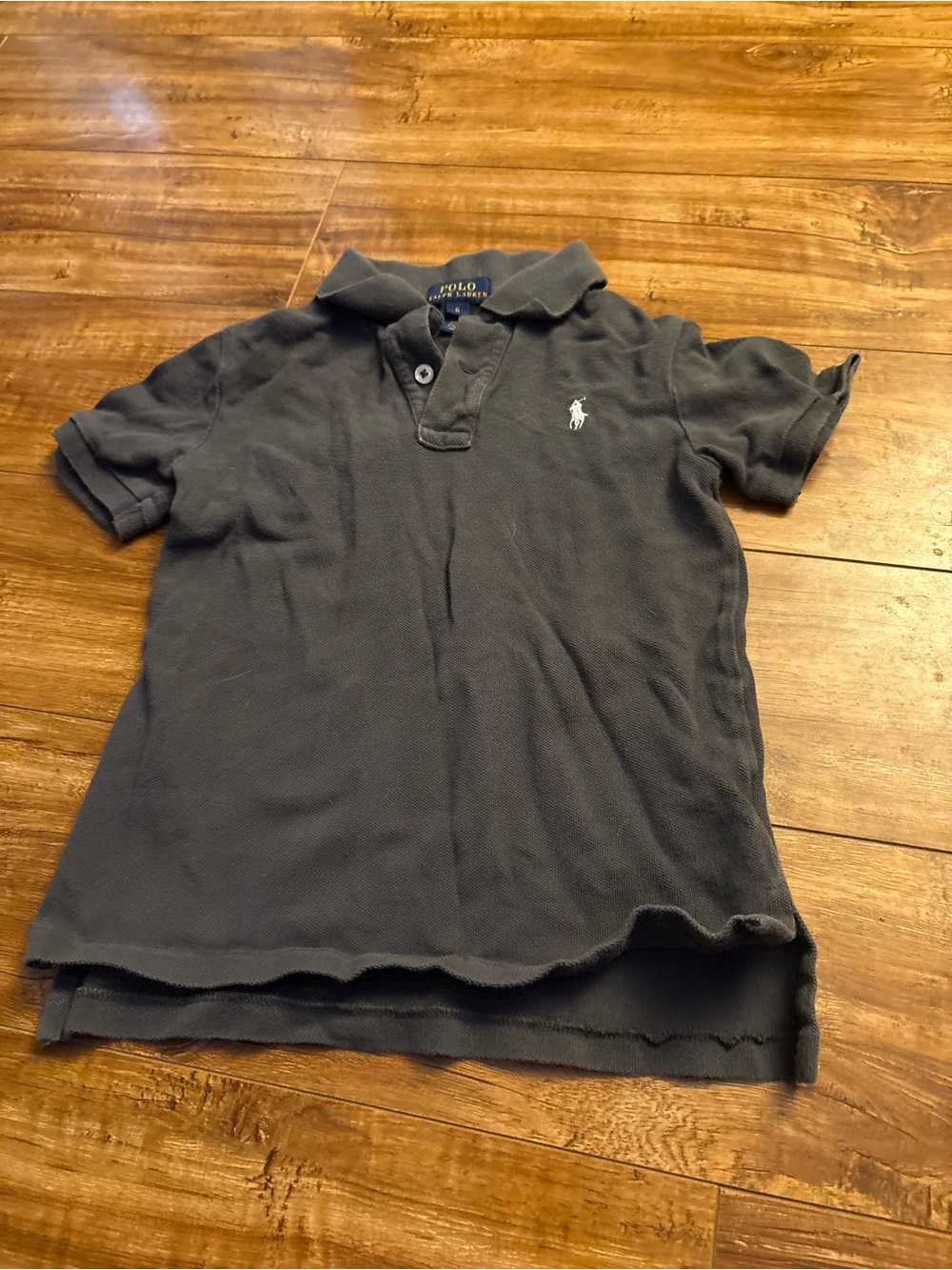 Polo by Ralph Lauren Kids Navy Short-Sleeve Polo with White Pony